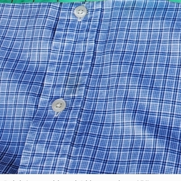 Ralph Lauren Blue Plaid button down XXL - Picture 2 of 8